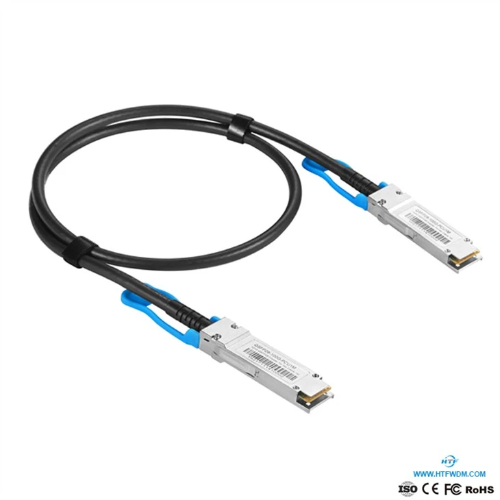 Transceptores de fibra óptica 100g QSFP28 Cabo de cobre de conexão direta